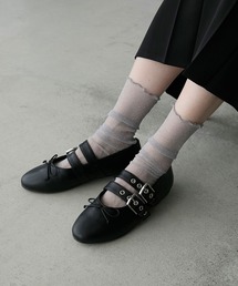 forksy. | 【forksy.】ダブルベルトリボンバレエシューズ(バレエシューズ)