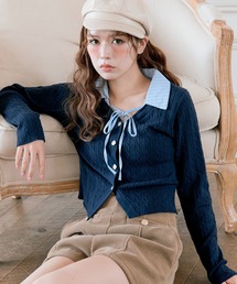 OLIVE des OLIVE | 【デイリーで着回し◎】ドッキングケーブルニット(ニット/セーター)