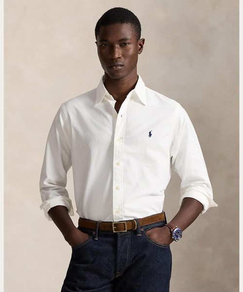 POLO RALPH LAUREN(ポロ ラルフ ローレン)の「クラシック フィット ガーメントダイド オックスフォード シャツ(シャツ/ブラウス・メンズ・ホワイト・XL/S/XS/XXL/L/M)」の1枚目の写真