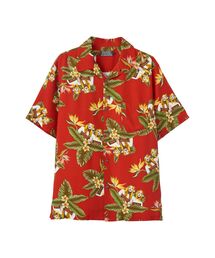 TROPIC CHANNEL柄 オープンカラーシャツ