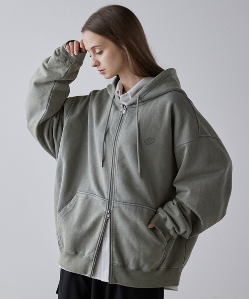 【CLEL】Heavy Weight Logo Embroidered Full-Zip Hoodie/ヘビーウェイト ロゴ刺繍フルジップパーカーの10枚目の写真