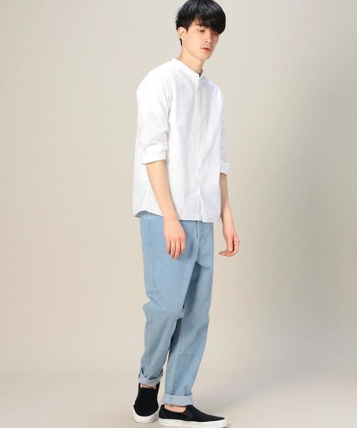 BEAUTY&YOUTH UNITED ARROWS(ビューティーアンドユースユナイテッドアローズ)の「BY シアサッカー バンドカラーシャツ◆(シャツ/ブラウス・メンズ・オフホワイト/ナチュラル/ネイビー・MEDIUM/LARGE/SMALL/X-SMALL/X-LARGE)」の11枚目の写真
