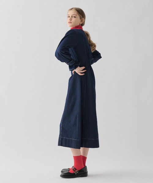 idem(イデム)の「lady denim onepiece/デニムロングワンピース(ワンピース・レディース・ネイビー・FREE)」の6枚目の写真