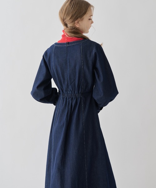 idem(イデム)の「lady denim onepiece/デニムロングワンピース(ワンピース・レディース・ネイビー・FREE)」の8枚目の写真