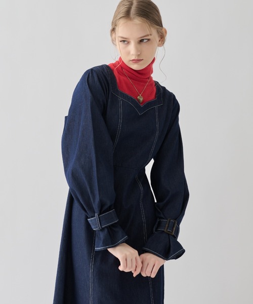 idem(イデム)の「lady denim onepiece/デニムロングワンピース(ワンピース・レディース・ネイビー・FREE)」の7枚目の写真