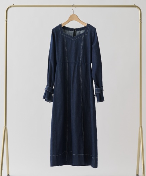 idem(イデム)の「lady denim onepiece/デニムロングワンピース(ワンピース・レディース・ネイビー・FREE)」の14枚目の写真