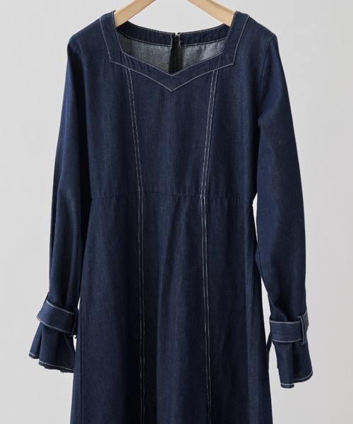 idem(イデム)の「lady denim onepiece/デニムロングワンピース(ワンピース・レディース・ネイビー・FREE)」の15枚目の写真
