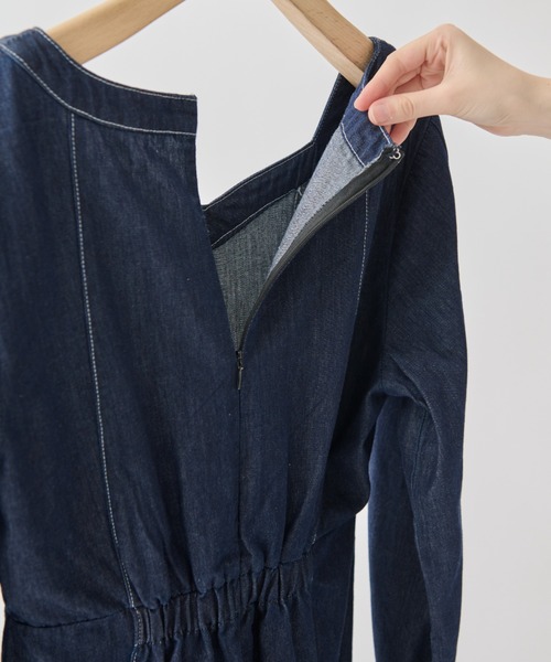 idem(イデム)の「lady denim onepiece/デニムロングワンピース(ワンピース・レディース・ネイビー・FREE)」の17枚目の写真