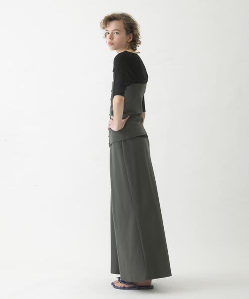 LAATO(ラート)の「flare long skirt set(スカート・レディース・ブラウン/ダークグレー/ベージュ・FREE)」の5枚目の写真