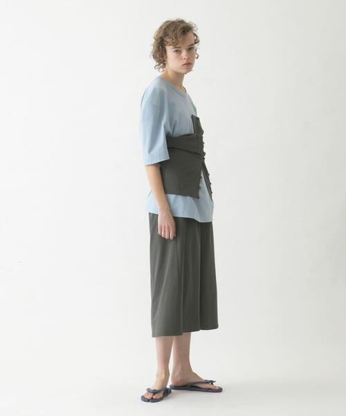 LAATO(ラート)の「flare long skirt set(スカート・レディース・ブラウン/ダークグレー/ベージュ・FREE)」の7枚目の写真