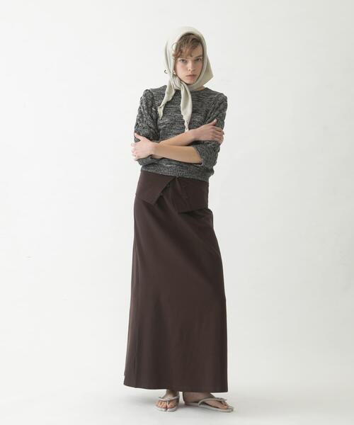 LAATO(ラート)の「flare long skirt set(スカート・レディース・ブラウン/ダークグレー/ベージュ・FREE)」の18枚目の写真