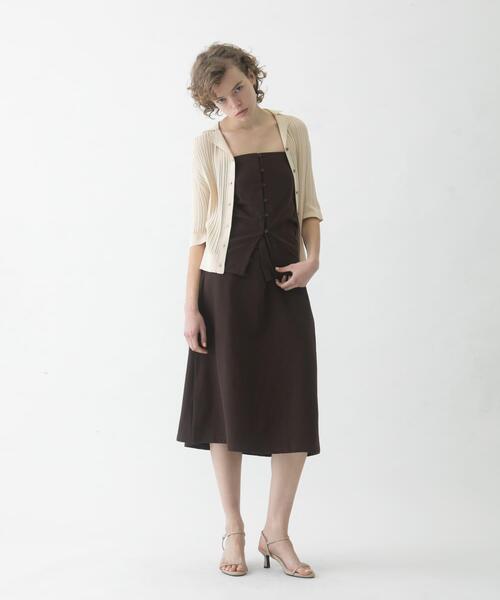 LAATO(ラート)の「flare long skirt set(スカート・レディース・ブラウン/ダークグレー/ベージュ・FREE)」の22枚目の写真