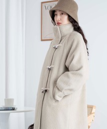 WEGO | WEGO/【23年秋冬新作】スタンドカラーダッフルシャギーロングコート(ダッフルコート)