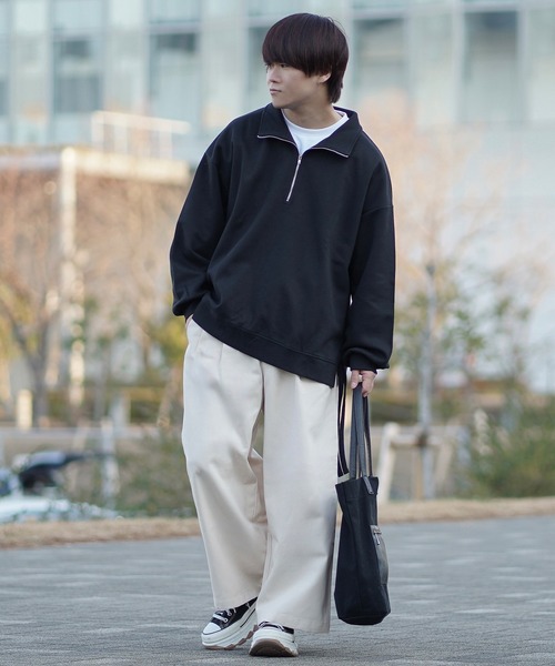 molk(モルク)の「【molk】ルーズタックストレートチノパンツ(チノパンツ・メンズ・アイボリー/ブラック/ベージュ/チャコールグレー・S/L/M)」の19枚目の写真