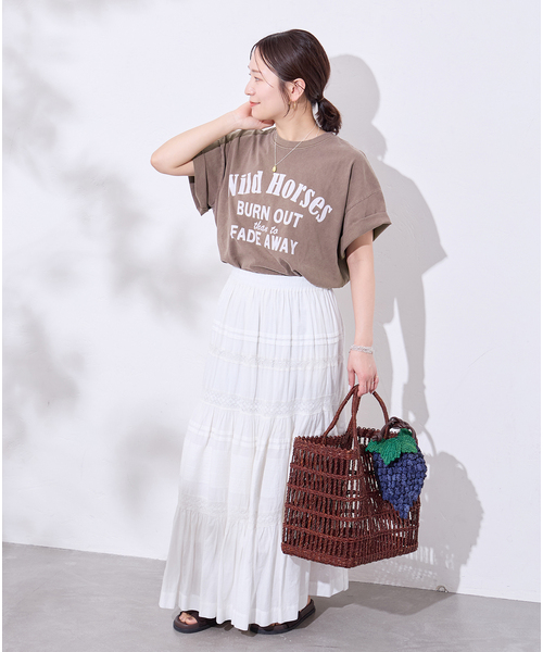 JOURNAL STANDARD(ジャーナルスタンダード)の「《追加3》ラウンドヘムピグメントT(Tシャツ/カットソー・レディース・サックスブルー/チョコ/ホワイト系その他/ベージュ・FREE)」の7枚目の写真