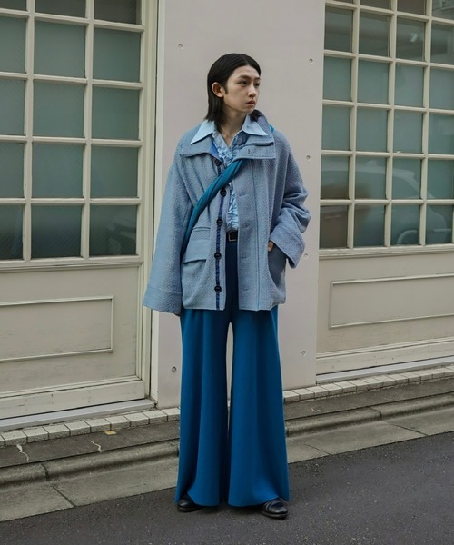 seyto(セイト)の「Wide tuck flare knit pants / ワイドタックフレアニットパンツ(その他パンツ・メンズ・ブルー/オフホワイト/レッド・1/2/3)」の14枚目の写真