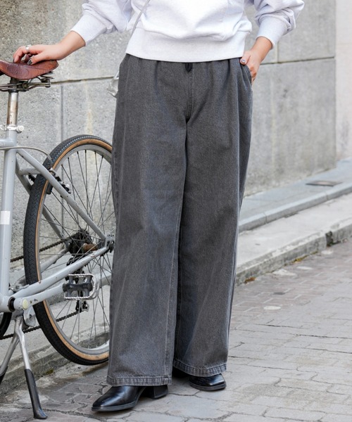 GEVACO(ゲバコ)の「【GEVACO/ゲバコ】デニムイージーワイドパンツ(デニムパンツ・レディース・ブルー/ネイビー/ブラック・MEDIUM)」の4枚目の写真