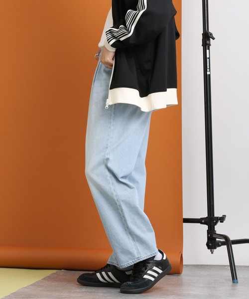 RAGEBLUE(レイジブルー)の「12oz DENIM BAGGY WIDE PANTS/ルーズフィット/12オンスデニム/バギーパンツ(デニムパンツ・メンズ・ライトブルー/ブルー/ライトグレー/グレー・SMALL/LARGE/MEDIUM)」の10枚目の写真