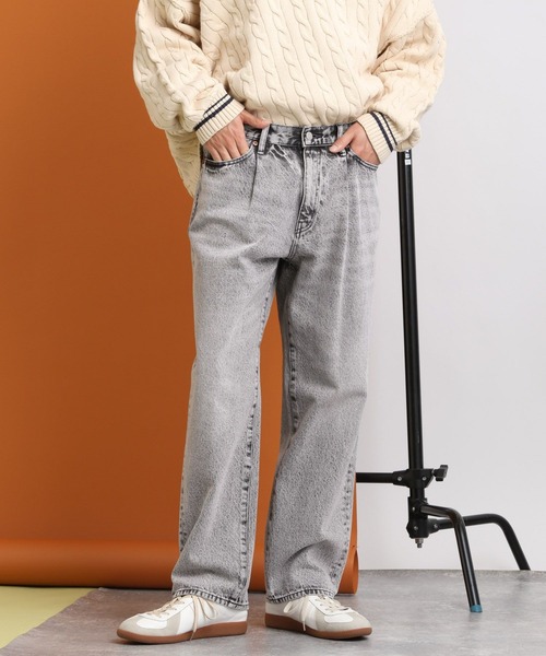RAGEBLUE(レイジブルー)の「12oz DENIM BAGGY WIDE PANTS/ルーズフィット/12オンスデニム/バギーパンツ(デニムパンツ・メンズ・ライトブルー/ブルー/ライトグレー/グレー・SMALL/LARGE/MEDIUM)」の21枚目の写真