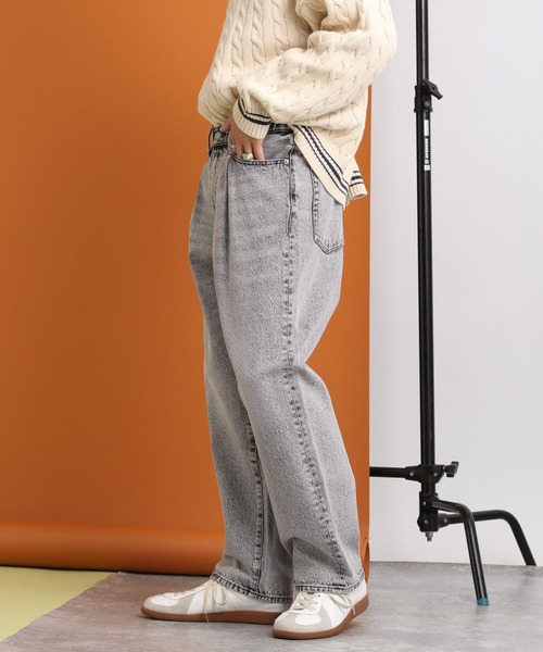 RAGEBLUE(レイジブルー)の「12oz DENIM BAGGY WIDE PANTS/ルーズフィット/12オンスデニム/バギーパンツ(デニムパンツ・メンズ・ライトブルー/ブルー/ライトグレー/グレー・SMALL/LARGE/MEDIUM)」の20枚目の写真