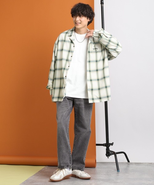 RAGEBLUE(レイジブルー)の「12oz DENIM BAGGY WIDE PANTS/ルーズフィット/12オンスデニム/バギーパンツ(デニムパンツ・メンズ・ライトブルー/ブルー/ライトグレー/グレー・SMALL/LARGE/MEDIUM)」の19枚目の写真