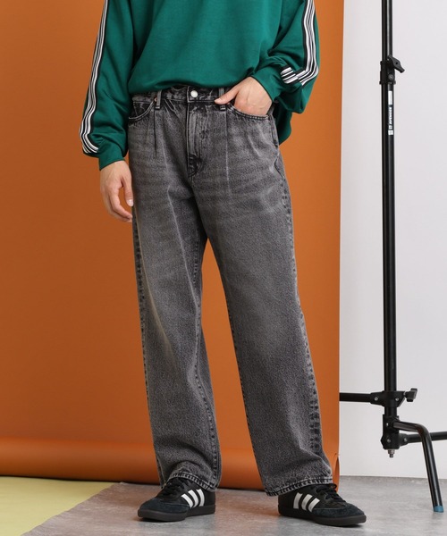 RAGEBLUE(レイジブルー)の「12oz DENIM BAGGY WIDE PANTS/ルーズフィット/12オンスデニム/バギーパンツ(デニムパンツ・メンズ・ライトブルー/ブルー/ライトグレー/グレー・SMALL/LARGE/MEDIUM)」の17枚目の写真