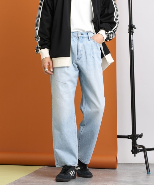RAGEBLUE(レイジブルー)の「12oz DENIM BAGGY WIDE PANTS/ルーズフィット/12オンスデニム/バギーパンツ(デニムパンツ・メンズ・ライトブルー/ブルー/ライトグレー/グレー・SMALL/LARGE/MEDIUM)」の12枚目の写真
