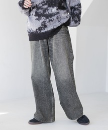 RAGEBLUE | 12oz vintage denim wide flare pants/12オンス/ヴィンテージライクデニムワイドフレアパンツ(デニムパンツ)