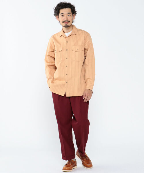 BEAMS PLUS(ビームスプラス)の「BEAMS PLUS / 2プリーツ カラー ワイドトラウザーズ(スラックス・メンズ・バーガンディー/ブラウン/その他/グリーン・L/M/S/XL)」の5枚目の写真