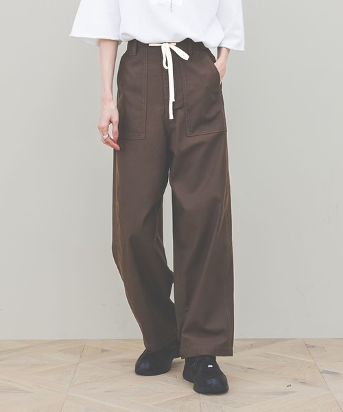 GLOBAL WORK(グローバルワーク)の「GOODチノベイカーパンツ/638528(その他パンツ・レディース・ダークブラウン/カーキ/ベージュ系その他/ベージュ・LARGE/SMALL/MEDIUM)」の16枚目の写真