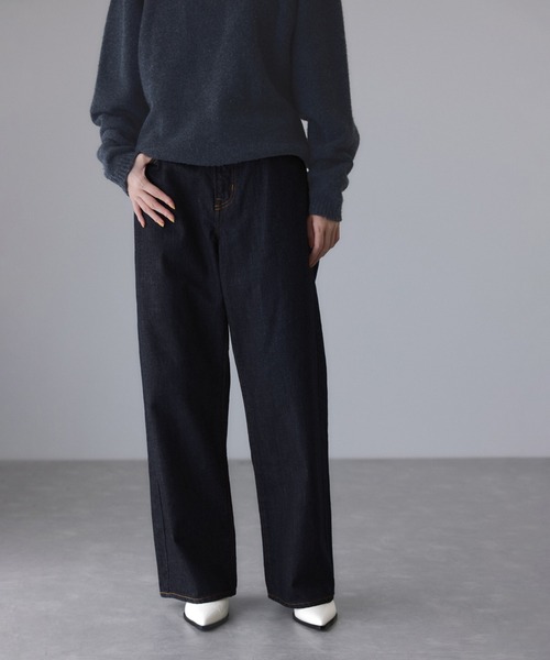 NEEDBY heritage(ニードバイヘリテージ)の「【NEEDBY for ADAM ET ROPE'】別注HANA(デニムパンツ・レディース・ブルー/ネイビー・24/25/26/27)」の3枚目の写真