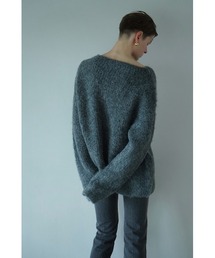 CLANE | BOAT NECK ALPACA OVER KNIT TOPS(ニット/セーター)