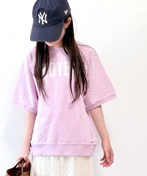 MAKE YOUR DAY | セットアップできるビンテージウォッシュ半袖スウェット■150.160cm(Tシャツ/カットソー)