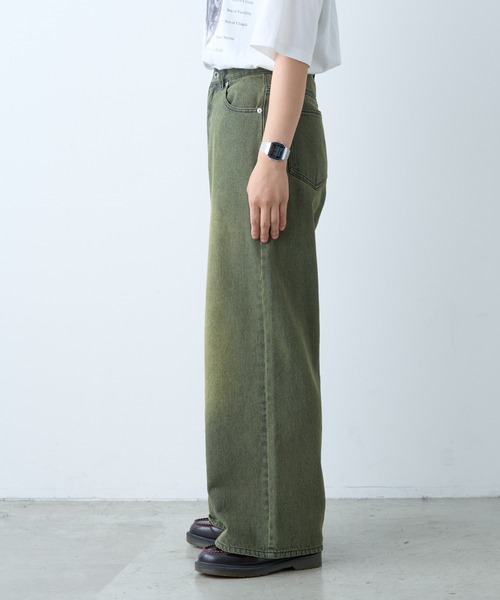 CIAOPANIC TYPY(チャオパニックティピー)の「【新色追加】【UNISEX】オーバーダイワイドデニムパンツ(デニムパンツ・レディース・ブラック/ブラウン/インディゴブルー/ピンク/ブラック系その他・SMALL/MEDIUM/LARGE)」の11枚目の写真