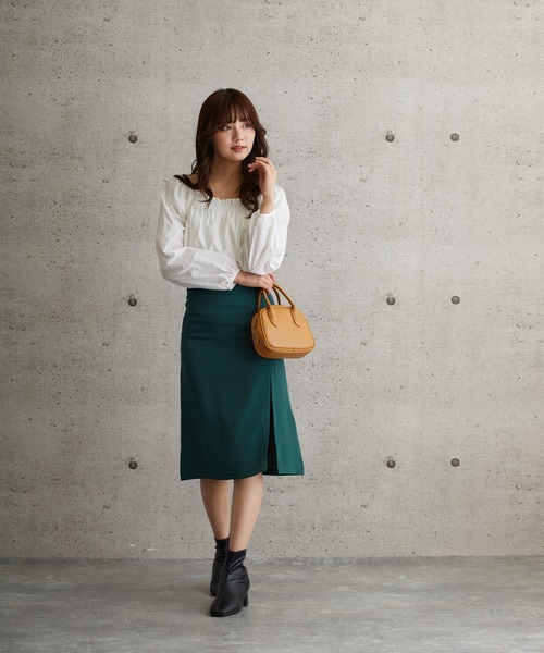 L.H.P(エルエイチピー)の「courage/クラージュ/シンセティックレザーハンドバッグ(ショルダーバッグ・レディース・ブラック/ベージュ/サックスブルー/ミント/キャメル・FREE)」の8枚目の写真