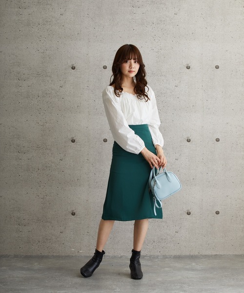 L.H.P(エルエイチピー)の「courage/クラージュ/シンセティックレザーハンドバッグ(ショルダーバッグ・レディース・ブラック/ベージュ/サックスブルー/ミント/キャメル・FREE)」の16枚目の写真