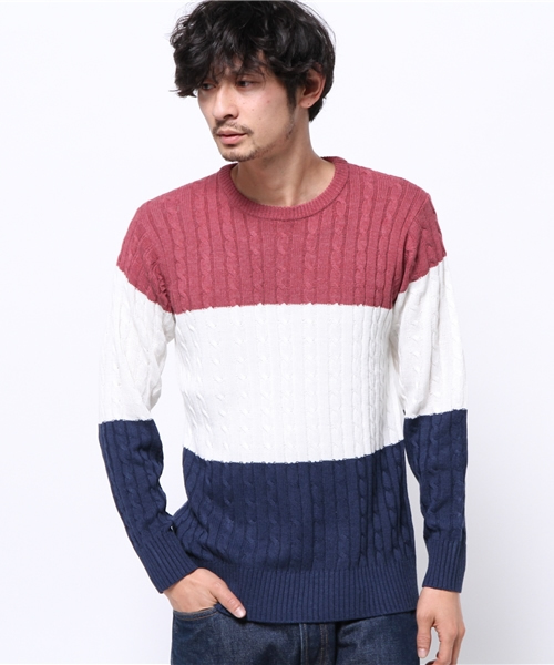WEGO(ウィゴー)の「WEGO/ケーブルニット(ニット/セーター・メンズ・ホワイト/杢グレー/ネイビー/レッド/その他1/その他2・SMALL/MEDIUM/LARGE)」の16枚目の写真