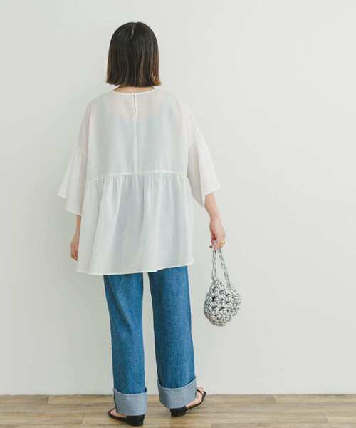 ITEMS URBANRESEARCH(アイテムズ アーバンリサーチ)の「シアーティアードブラウス(シャツ/ブラウス・レディース・ブラック/オフホワイト/ミント・FREE)」の17枚目の写真