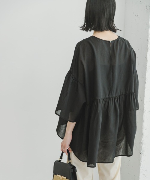 ITEMS URBANRESEARCH(アイテムズ アーバンリサーチ)の「シアーティアードブラウス(シャツ/ブラウス・レディース・ブラック/オフホワイト/ミント・FREE)」の19枚目の写真