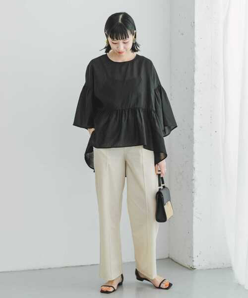 ITEMS URBANRESEARCH(アイテムズ アーバンリサーチ)の「シアーティアードブラウス(シャツ/ブラウス・レディース・ブラック/オフホワイト/ミント・FREE)」の20枚目の写真