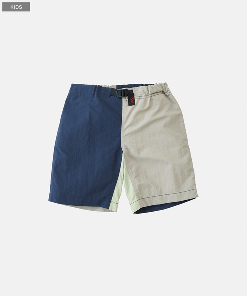 Gramicci(グラミチ)の「KIDS NYLON SHORT|キッズナイロンショーツ Gramicci グラミチ(その他パンツ・キッズ・ホワイト×ブルー/イエロー/ブルー/ブラウン系その他/ブラック/アイボリー系5/オリーブ/オリーブ系/イエロー系その他/ライトグリーン/アクア/ネイビー系/オレンジ系・100/120/130/110)」の2枚目の写真