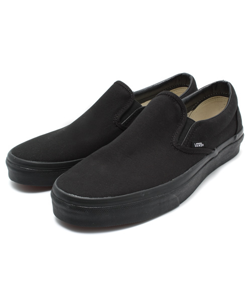 VANS(バンズ)の「VANS ヴァンズ CLASSIC SLIP-ON* クラシックスリッポン VN-0EYEBKA BLACK/BLACK(スリッポン・メンズ・ブラック・6/10/4h/5/6h/9h/10h/8/7/8h/9/11/5h/7h/12/4/13/11h)」の2枚目の写真