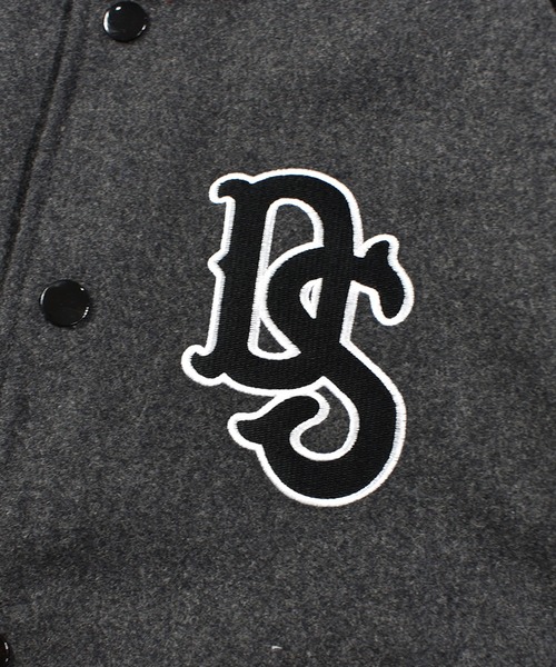 DOUBLE STEAL(ダブルスティール)の「Melton Stadium jacket(スタジャン・メンズ・ブラック×ブラック/チャコールグレー×ブラック/ブラック×ホワイト・MEDIUM/LARGE/X-LARGE)」の5枚目の写真