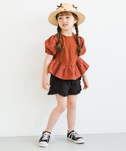 p.premier(ピードットプルミエ)の「フリルショートパンツ(その他パンツ・キッズ・レッド/カーキ/チャコール・110/120/80/130/140/90/100)」の10枚目の写真