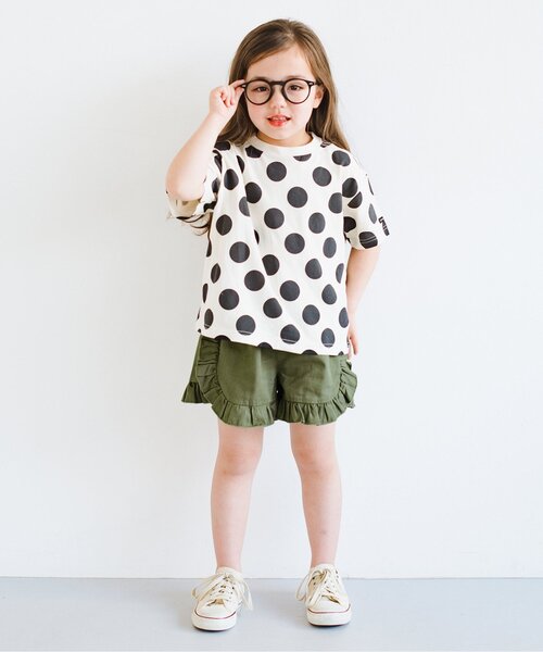 p.premier(ピードットプルミエ)の「フリルショートパンツ(その他パンツ・キッズ・レッド/カーキ/チャコール・110/120/80/130/140/90/100)」の12枚目の写真