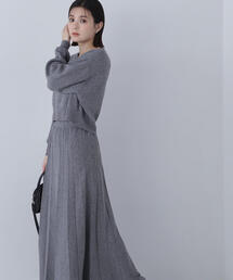 NATURAL BEAUTY BASIC | ◇プリーツニットセットアップ(ワンピース)
