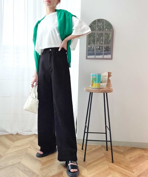 classicalelf(クラシカルエルフ)の「【高身長・大きいサイズ対応/5サイズ展開】美脚見え×ラフさのいいとこ取り♪ハイウエスト ルーズ デニム パンツ(デニムパンツ・レディース・ライトブルー/ワンウォッシュ/ブラック/ナチュラル・LARGE/MEDIUM/SMALL/X-LARGE/XX-LARGE)」の6枚目の写真