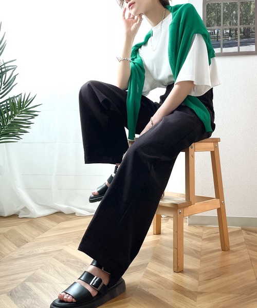 classicalelf(クラシカルエルフ)の「【高身長・大きいサイズ対応/5サイズ展開】美脚見え×ラフさのいいとこ取り♪ハイウエスト ルーズ デニム パンツ(デニムパンツ・レディース・ライトブルー/ワンウォッシュ/ブラック/ナチュラル・LARGE/MEDIUM/SMALL/X-LARGE/XX-LARGE)」の5枚目の写真