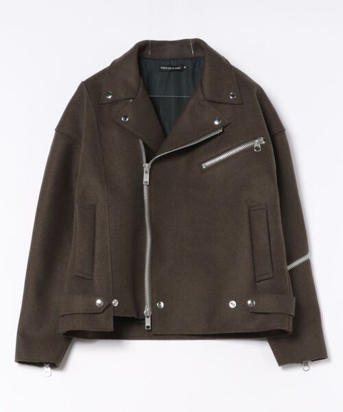 L.H.P(エルエイチピー)の「ALWAYS OUT OF STOCK/オールウェイズアウトオブストック/SWITCHED DOUBLE RIDERS(ライダースジャケット・レディース・チャコールグレー/オリーブ系・L/M/XL)」の12枚目の写真