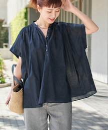 Spick & Span | 《WEB限定》コットンリネンスクエアフレンチスリーブ(シャツ/ブラウス)
